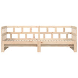 ZNTS Daybed with Trundle without Mattress 90x190 cm Single Solid Wood 836210