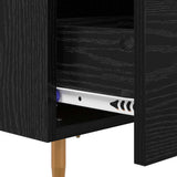 Bedside Cabinet Black Oak 40 x 35 x 47.5 cm Engineered Wood 881999