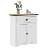 Hallway Cabinet BODO White and Brown 80x35x90 cm 4016867
