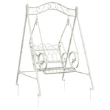 Swing Bench Steel 113 x 121.5 x 168 cm Antique White 3429260