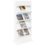 Magazine Rack with Shelf White 70 x 41 x 156 cm Engineered Wood 899519