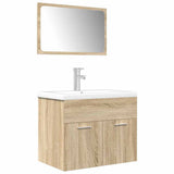 3 Piece Bathroom Furniture Set Sonoma Oak Engineered Wood 3325018
