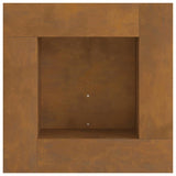 Fire Pit Brown 60 x 60 x 30 cm Weathering Steel 858919