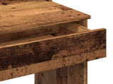 Dressing Table with LED Lights Old Wood 96x40x142 cm 857025