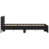 Bed Frame Black Engineered wood, Plywood Small Double Durable 3207512