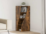 Corner Cabinet Smoked Oak 32x32x102cm Engineered Wood 889860