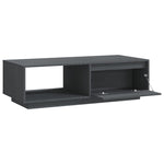 Coffee Table Grey 110x50x33.5 cm Solid Pinewood 809884