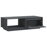 Coffee Table Grey 110x50x33.5 cm Solid Pinewood 809884