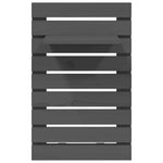 ZNTS Wall-mounted Bedside Shelves 2 pcs Grey Solid Wood Pine 824770