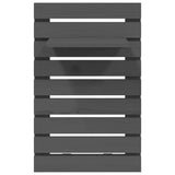 ZNTS Wall-mounted Bedside Shelves 2 pcs Grey Solid Wood Pine 824770