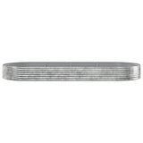 Garden Raised Bed Galvanised Steel 373x140x36 cm Silver 319037
