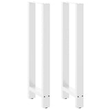 Bar Table Legs White 2 pcs 40x cm Steel 4013349
