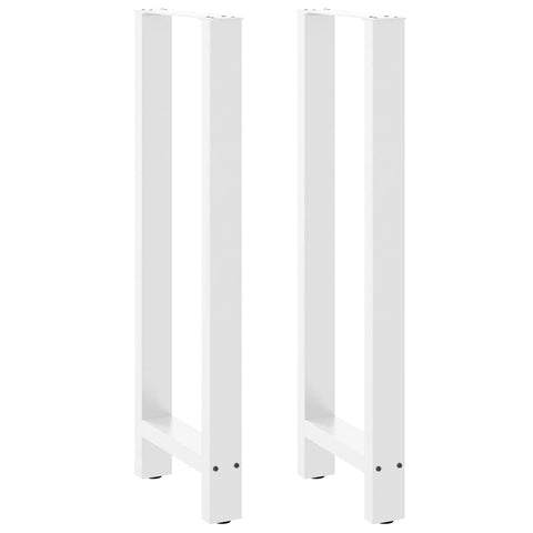 ZNTS Coffee Table Legs White 2 pcs 40x cm Steel 4013349