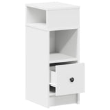 ZNTS Bedside Cabinet with Drawer White 25x31x66 cm 858614