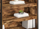 Book Cabinet 2 pcs Smoke Oak 80 x 30 x 155 cm Engineered Wood 3403006