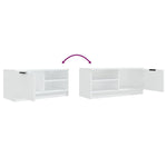 TV Cabinet White 80x35x36.5 cm Engineered Wood 811466