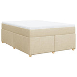 Box Spring Bed with Mattress Cream 140x200 cm Fabric 3285385