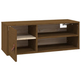 Wall Cabinet Honey Brown 80x30x30 cm Solid Wood Pine 818391