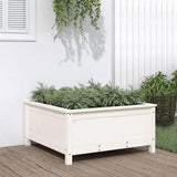 Garden Planter White 82.5x82.5x39 cm Solid Wood Pine 825297