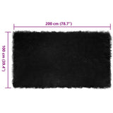 Faux Sheepskin Rug Tafalla Black 100 x 200 cm Polyester 42021569