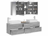 Bathroom Furniture Set 4 pcs Grey Sonoma 3406860