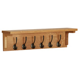 Coat Rack 60x16x16 cm Solid Oak Wood 289191