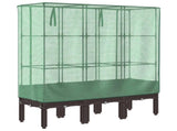 Raised Bed with Greenhouse Cover Rattan Look 120x40x140 cm 4015806