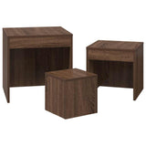 Nesting Tables 3 pcs Brown Oak Engineered Wood 815227