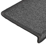 ZNTS Stair Mats 30 pcs 65x21x4 cm Dark Grey 3365766