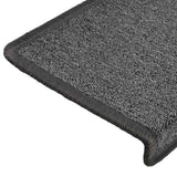 Stair Mats 30 pcs 65x21x4 cm Dark Grey Rectangular Edge 3365766