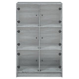 Highboard with Doors Grey Sonoma 68x37x109 cm Engineered Wood 3295855