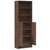 Highboard with LED Brown Oak 69x32.5x200 cm Engineered Wood 3307911