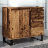 Bathroom Sink Cabinet Old Wood 65x33x60 cm Engineered Wood 857229