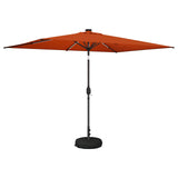 Garden Parasol with LED Lights and Base 200 x 300 cm Polyester 42036243