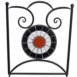 Patio Furniture Terracotta, White Powder-coated iron, ceramic 271773