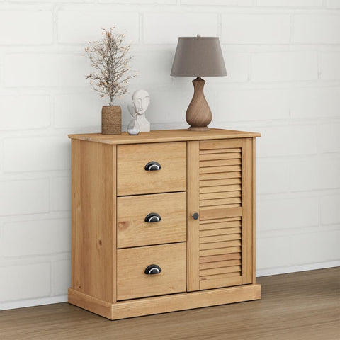 Sideboard with Drawers VIGO 78x40x75 cm Solid Wood Pine 353199