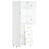 Highboard White 69.5x34x180 cm Engineered Wood 3195995