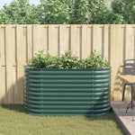 Garden Raised Bed Green 160 x 80 x 81 cm Steel 42008125