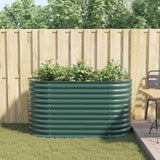 Garden Raised Bed Green 160 x 80 x 81 cm Steel 42008125