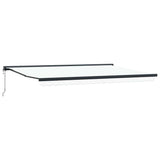 Retractable Awning Manual White 500 x 300 cm Fabric, Metal 3331366