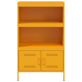 Highboard Mustard Yellow 68x39x113 cm Steel 842973