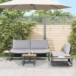Garden Dining Set 3 pcs Light grey Steel 3335892
