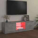 TV Cabinet with LED Lights Concrete Grey 120x30x36 cm 804287