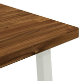 120 x 70 x 75 cm Solid Acacia Wood Natural and White 937597