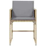 Garden Chairs with Cushions 4 pcs Mix Beige Poly Rattan 365006
