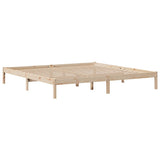 Bed Frame without Mattress 200x200 cm Solid Wood Pine 3305730