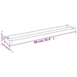 Shower Shelf for Walk-in Shower Wall Black 90 cm Aluminium 153616