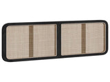 Headboard with Headboard Black 140 x 55 x 3 cm Rattan 42011570