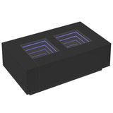 Coffee Table with Infinity LED Black 116x69x40 cm 3284057
