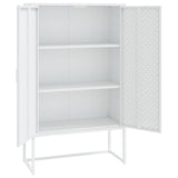 Highboard White 80x35x135 cm Steel 335875